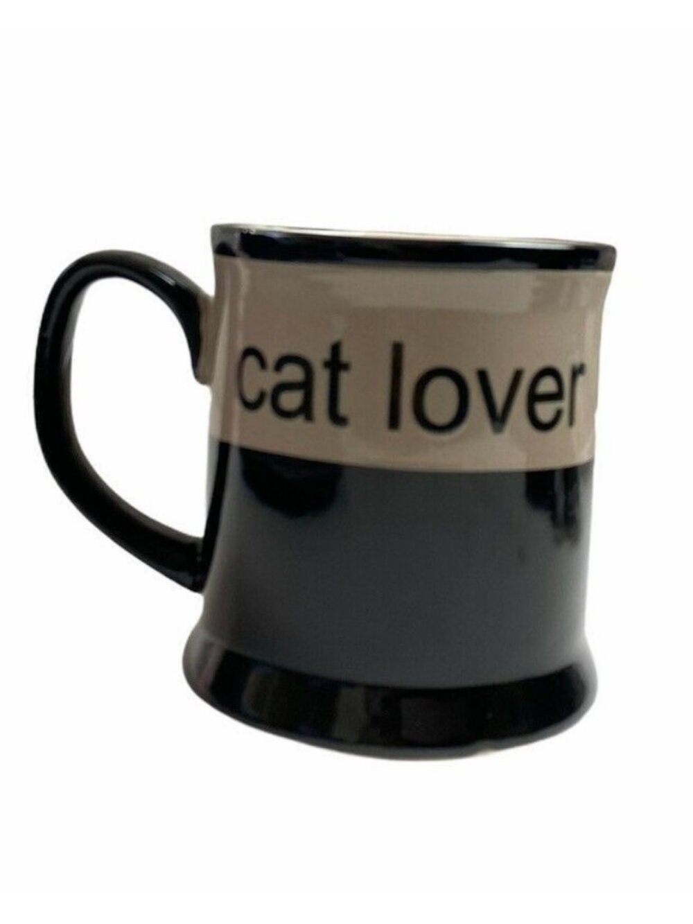 Pet Rageous Designs Cat Lover Color Blocked 20 Ounce Mug Brown Tan EUC
